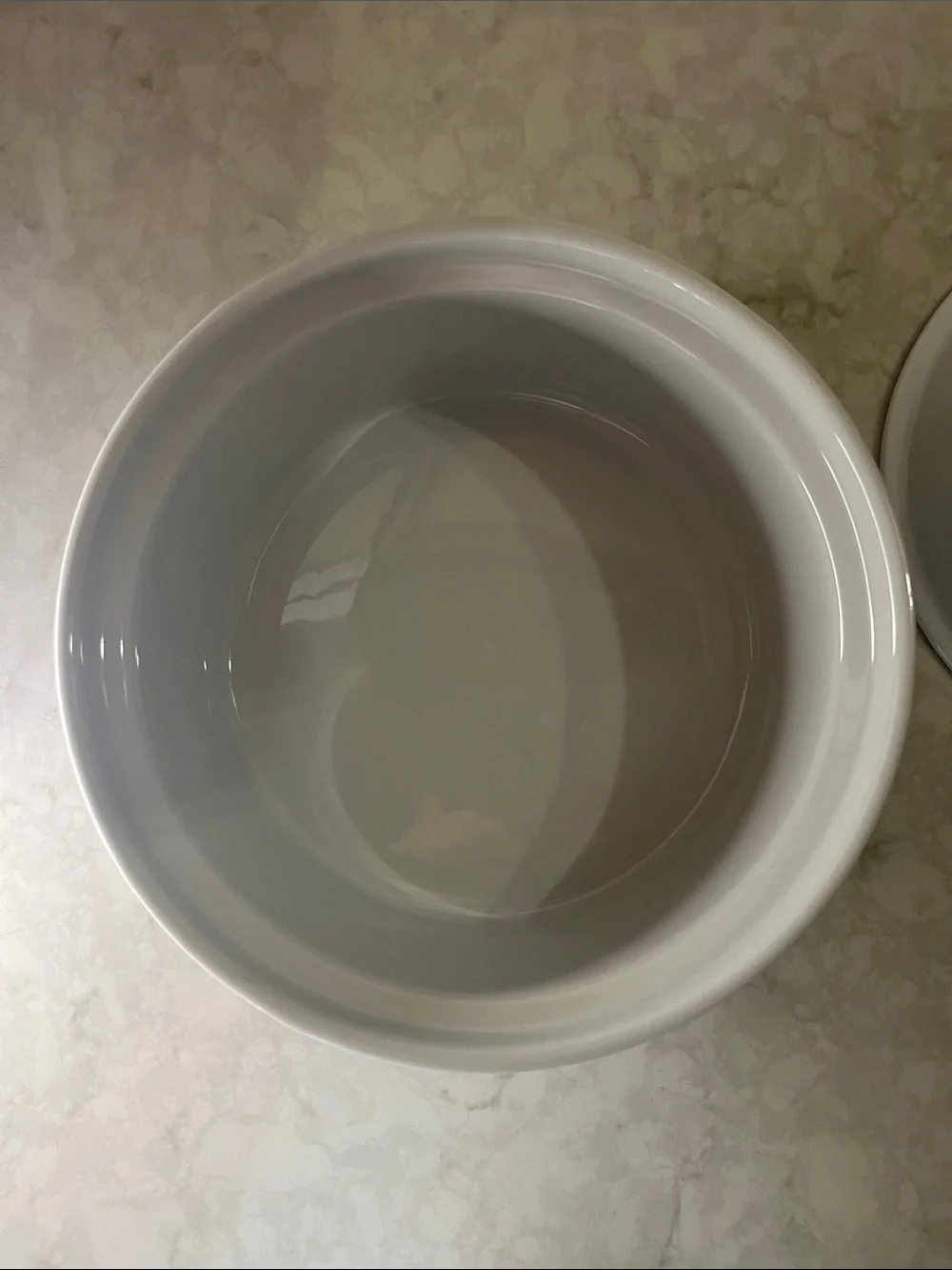 Crate & Barrel Porcelain  A-1-7 Casserole From Portugal 10” diameter 4” deep